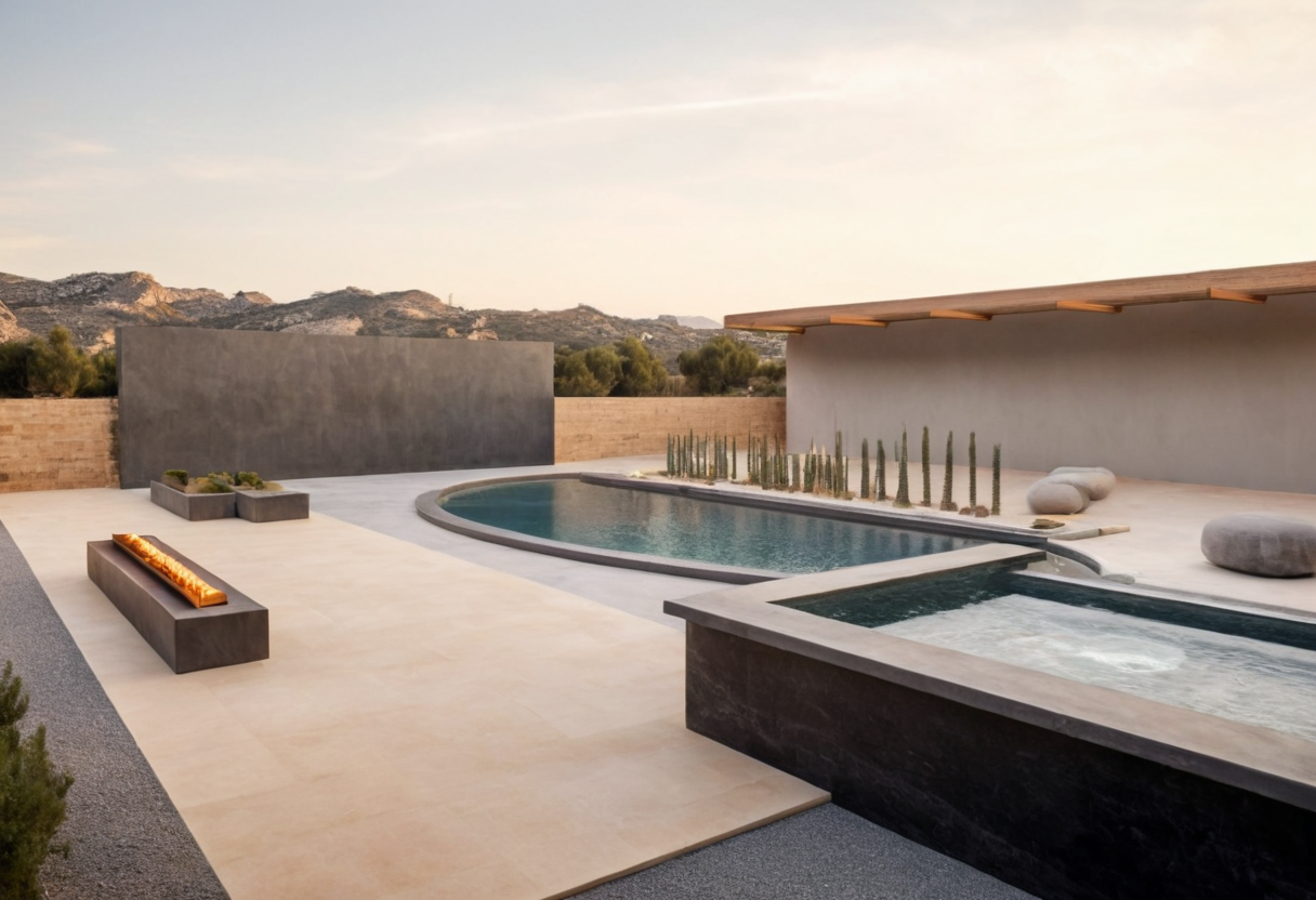 Ecological lagoon commission — natural pool with regeneration shelf, Marbella